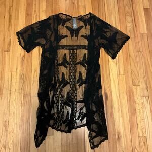 Black Lace Butterfly Vince Camuto Cardigan